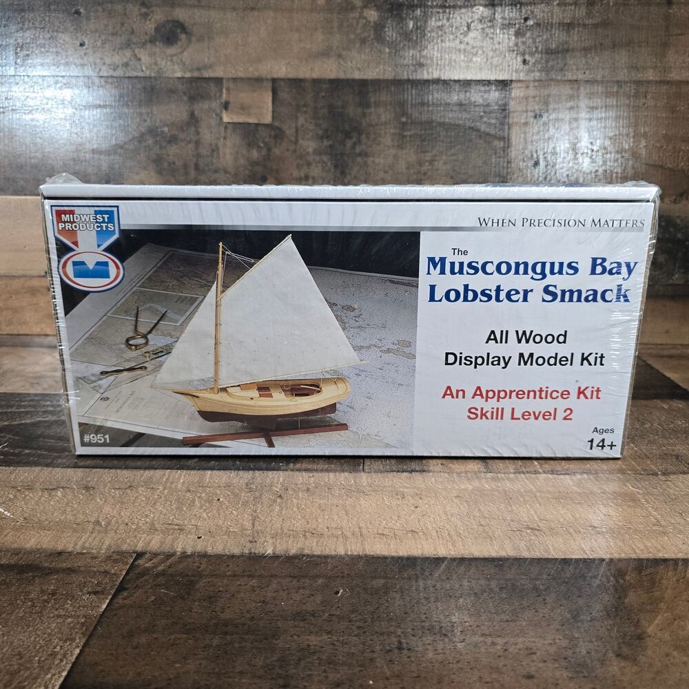 Midwest Lobster Smack Wooden Model Kit NEW SEALED